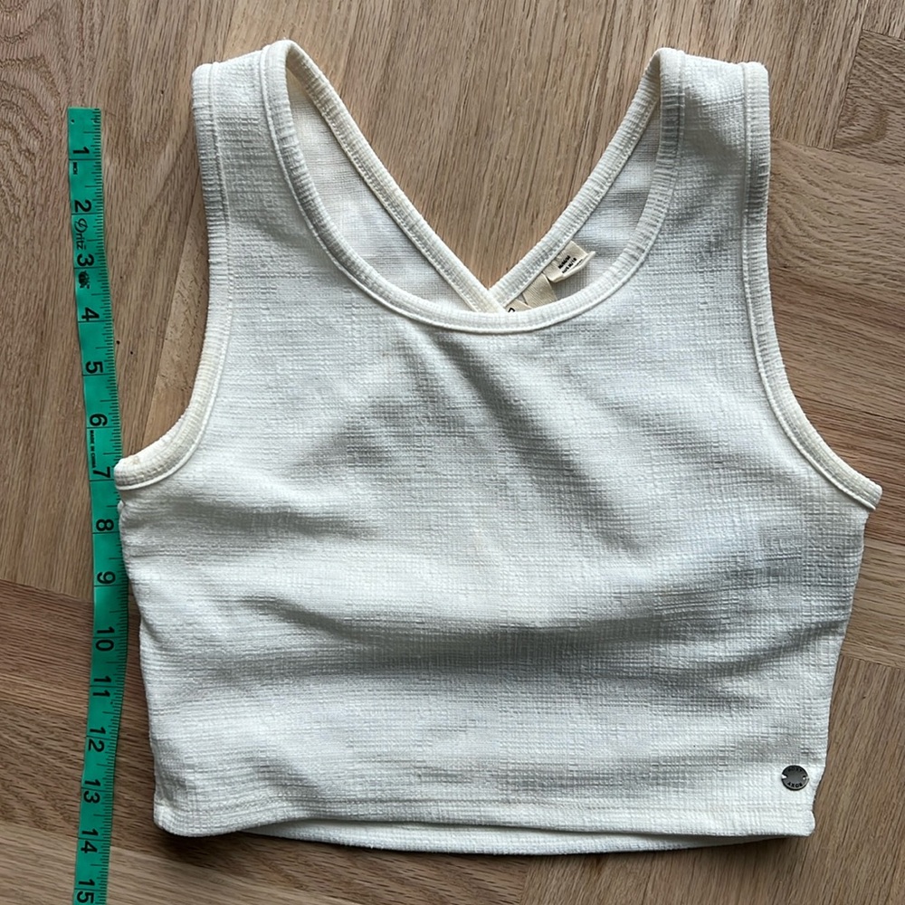 Roxy cropped tank with cross back